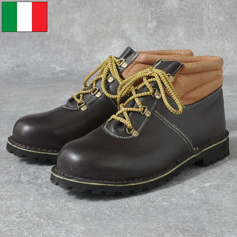 イタリア軍 EI レザー マウンテンブーツ 4カン ダークブラウン 鉄板