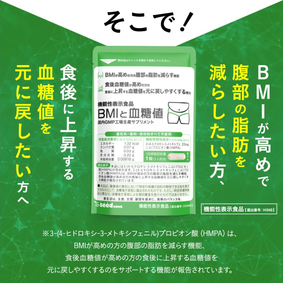 seedcoms（シードコムス） 腹部の脂肪や血糖値が気になる方へ BMIと