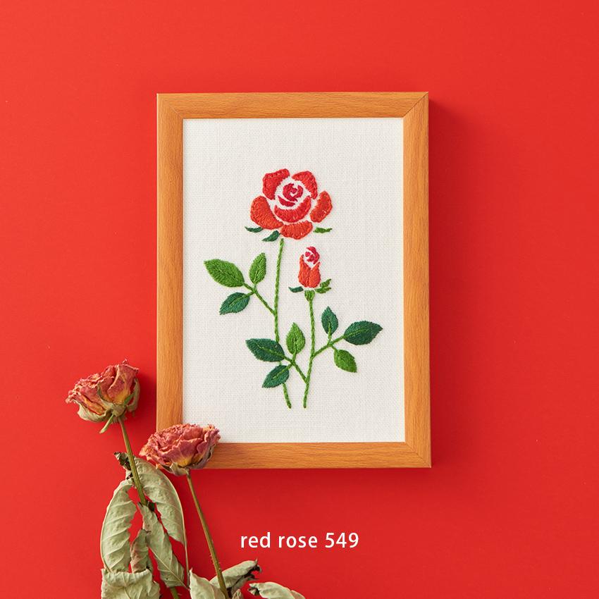 戸塚刺繍キット フレームキット ワイルドフラワー | ミモザ ローズ