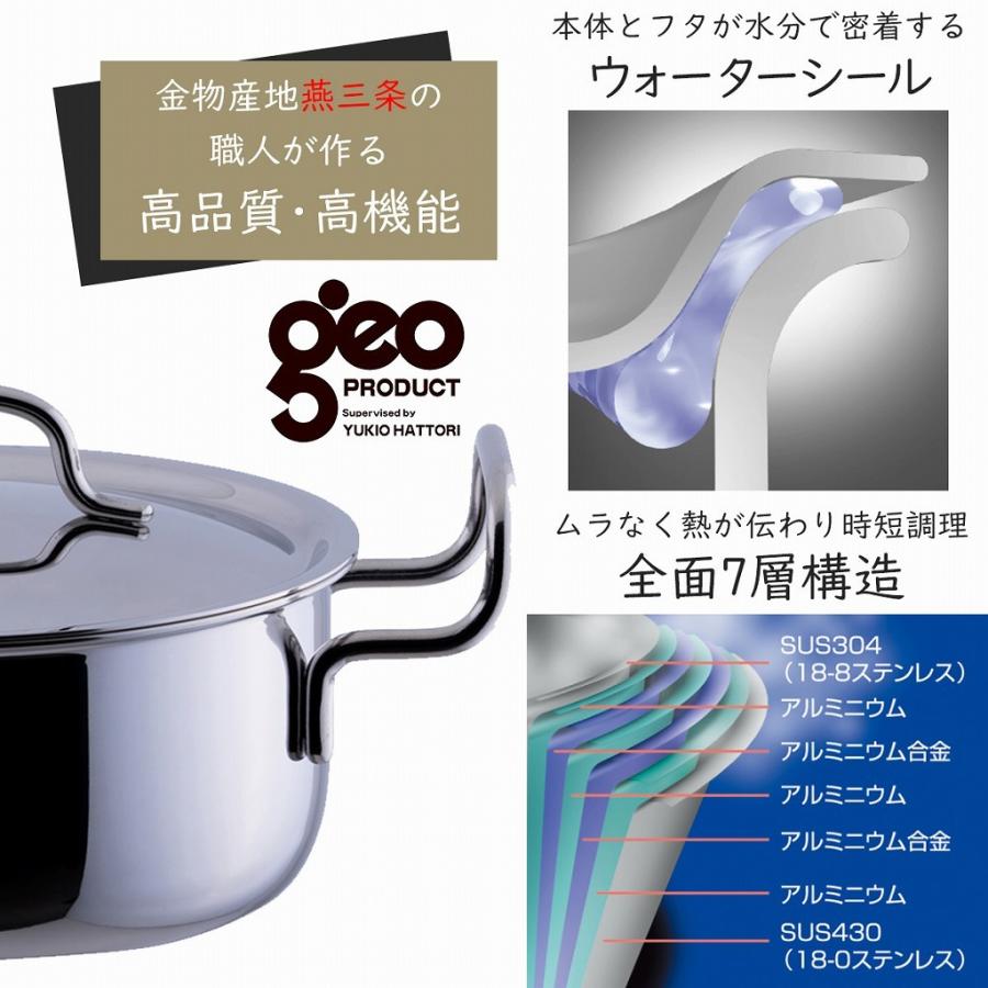 ジオ・プロダクト 両手鍋 22cm 7層構造 ステンレス アルミ 無水