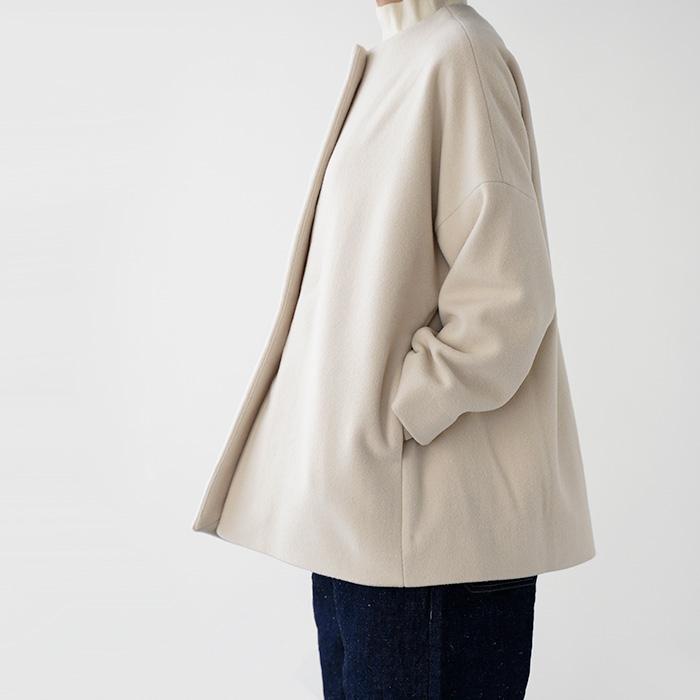 evam eva（エヴァムエヴァ） ウールショートコート wool short coat