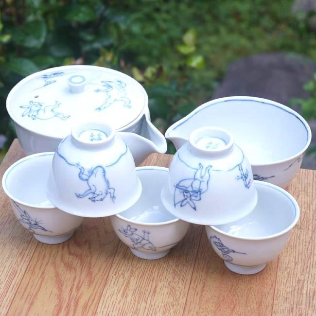 京焼 清水焼 高山寺鳥獣戯画煎茶器揃 陵泉 : 松韻堂 Yahoo!店 - 通販