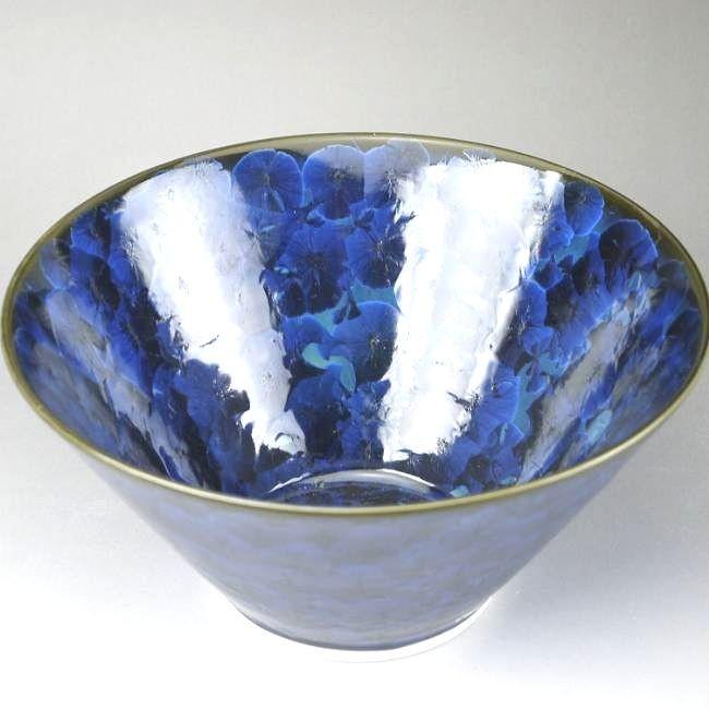 京焼 清水焼 花結晶青墨麺鉢 陶あん : 松韻堂 Yahoo!店 - 通販 - Yahoo