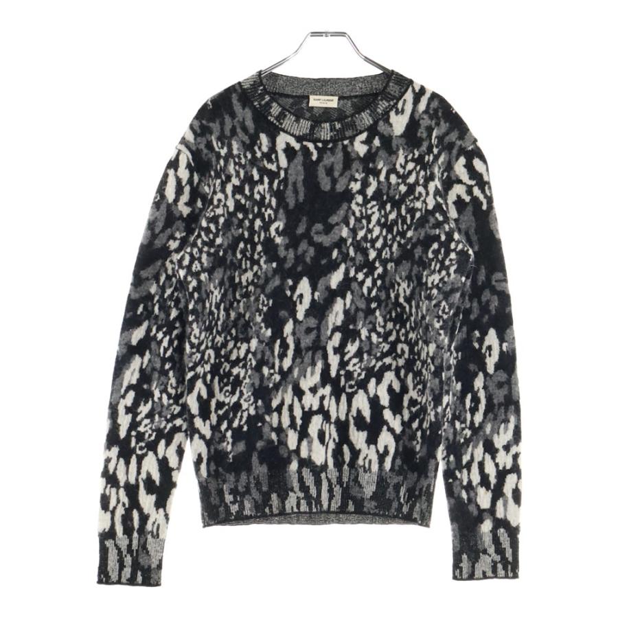 SAINT LAURENT PARIS サンローランパリ レオパードニット クルーネック