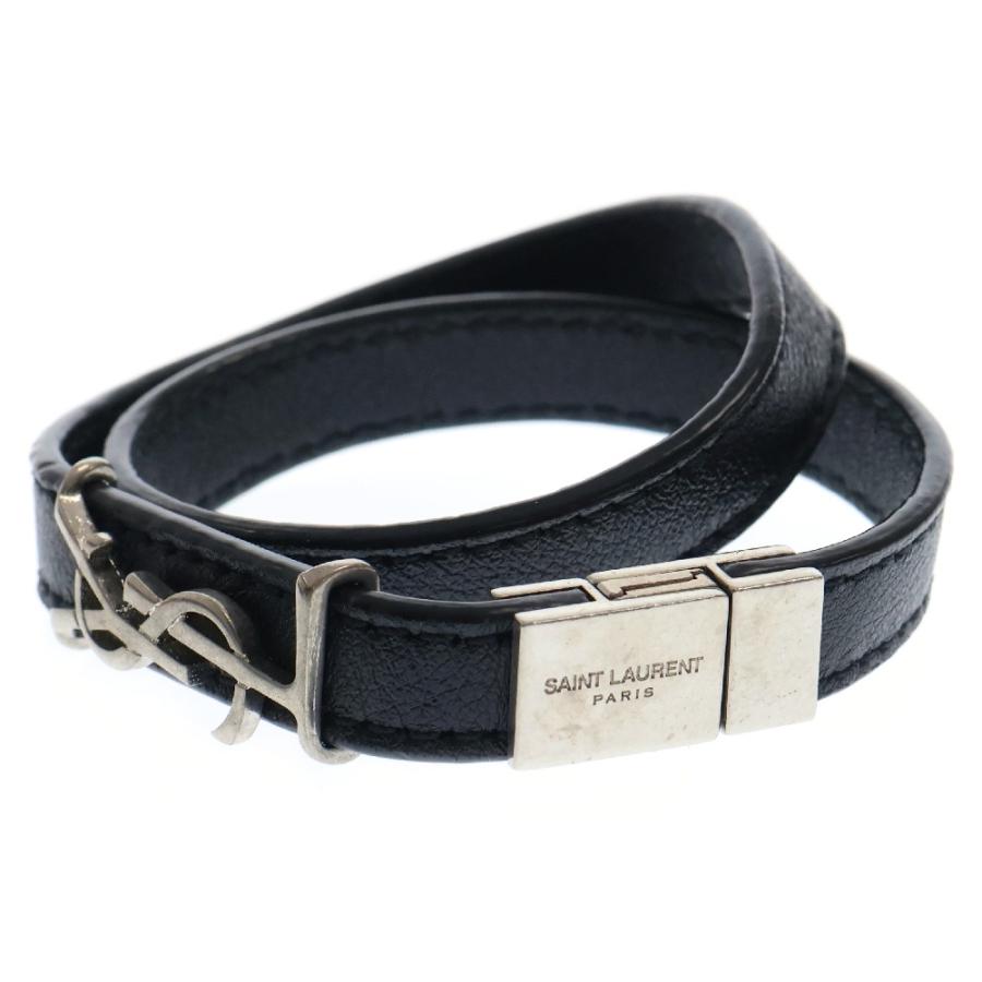 SAINT LAURENT PARIS サンローランパリ ロゴ ブレスレット 2連