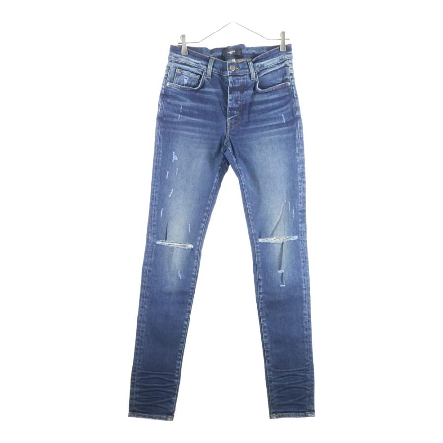 AMIRI（アミリ） クラッシュ加工 スキニー デニムパンツ インディゴ