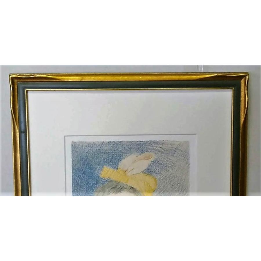 マリー・ローランサン「MarriceLaurencin」額装品 複製画 額縁外寸44.5