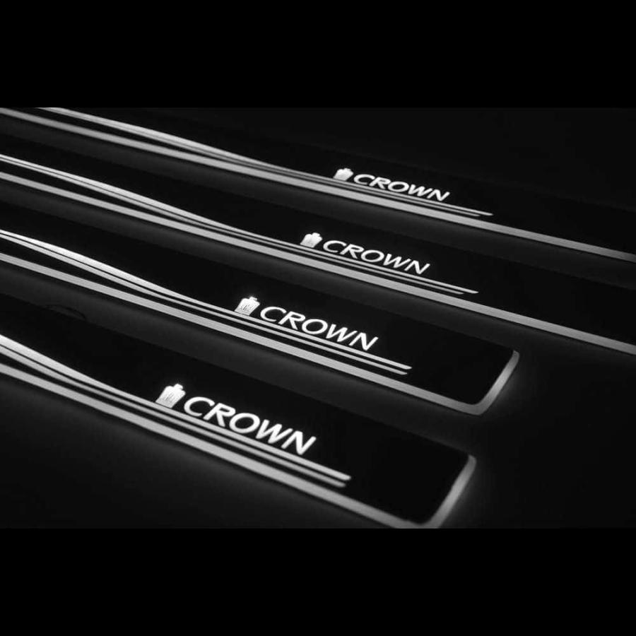 CROWN LEDスカッフプレート 4点セット CROWN LEDスカッフプレート 4点