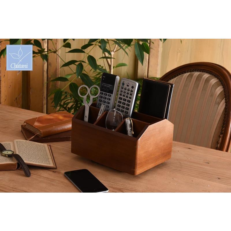 収納ボックス Made in Japan Wooden Case 木製 リモコンラック 回転式