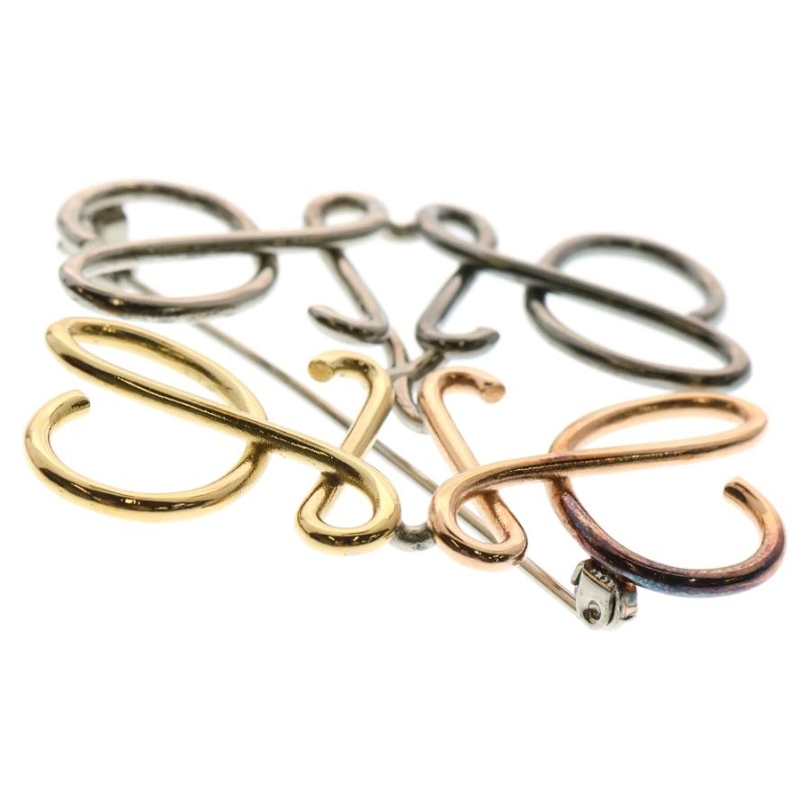 LOEWE（ロエベ） アナグラム ブローチ バッジ ゴールド×シルバー