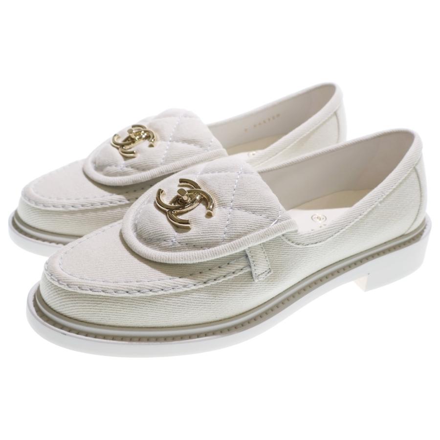 CHANEL（シャネル） ココマーク マトラッセ デニム ローファー