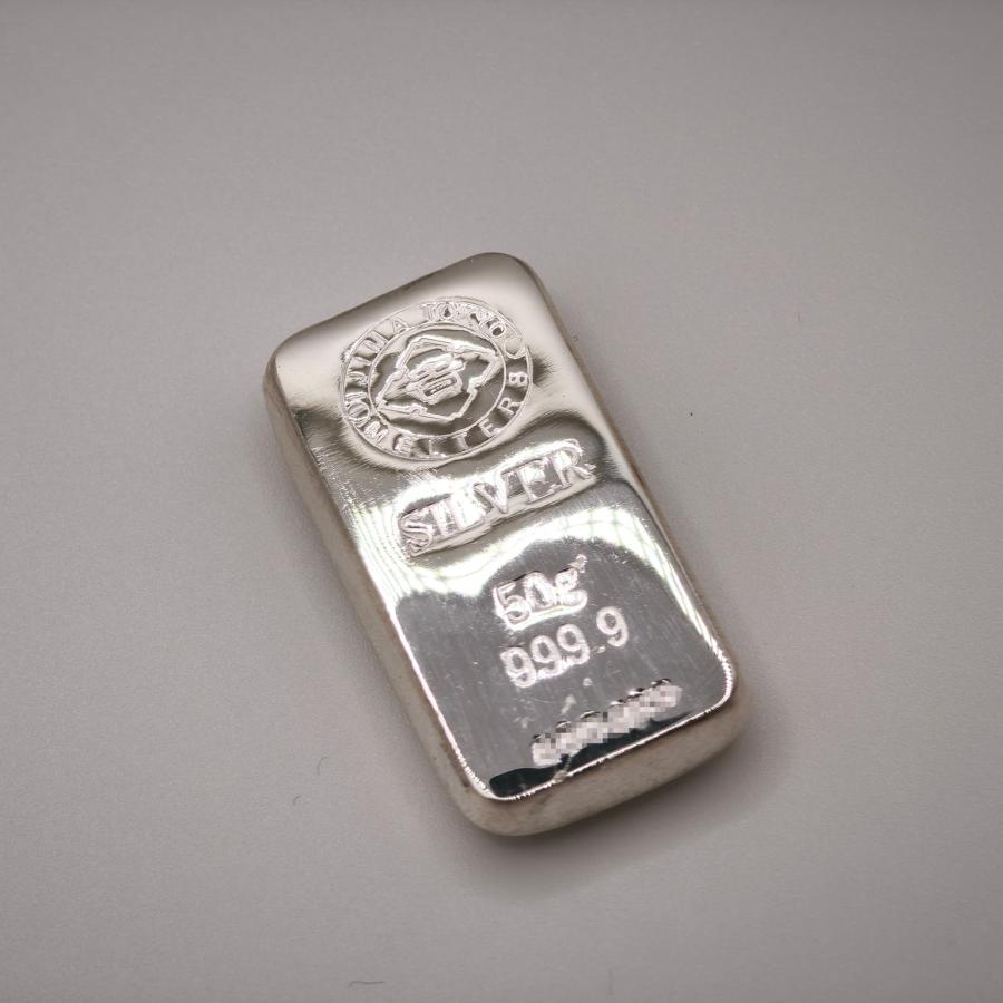 井島貴金属精錬 50g 銀地金 銀インゴット インゴット 銀 純銀 シルバー