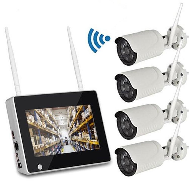 7インチモニター無線防犯カメラセット 130万画素 高画質 無線NVR と