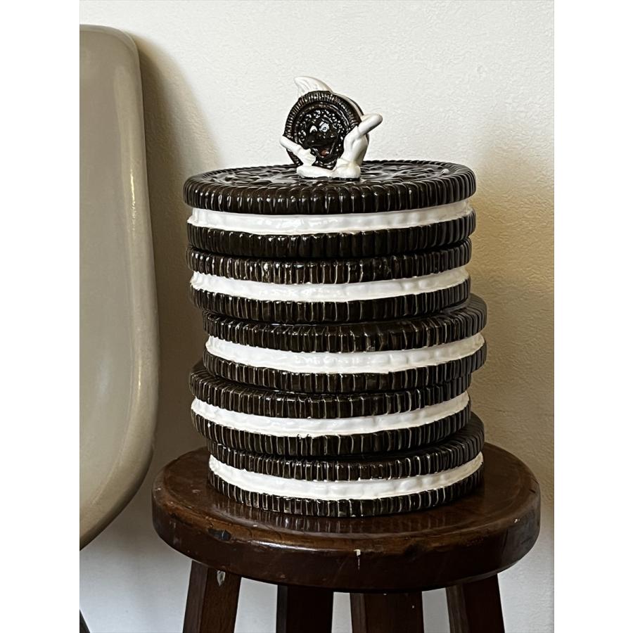 ヴィンテージ キャラもの オレオ 陶器製 クッキージャー 保存容器