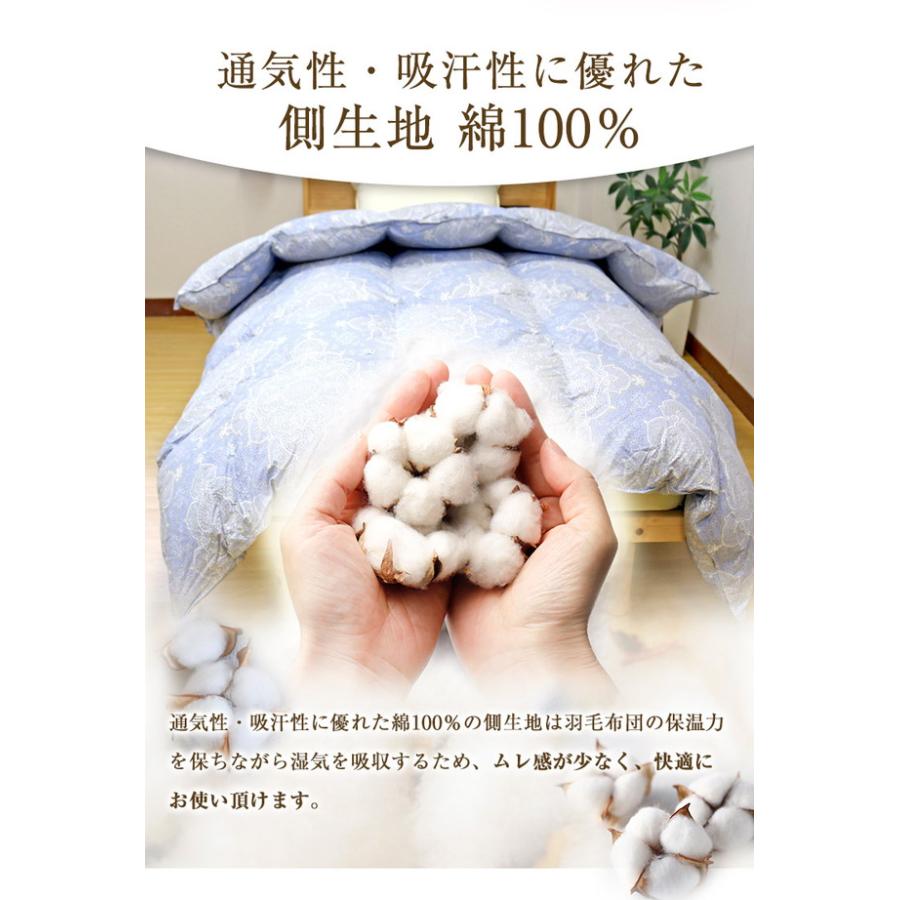 羽毛布団 西川 送料無料 シングルロング 150×210cm ホワイトダック