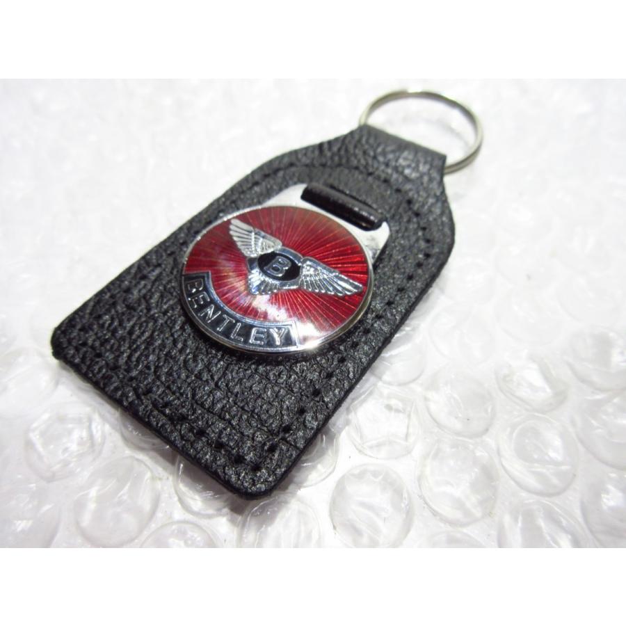 ベントレー 角型・本革キーホルダー BENTLEY 【レッド】 : スパイラル