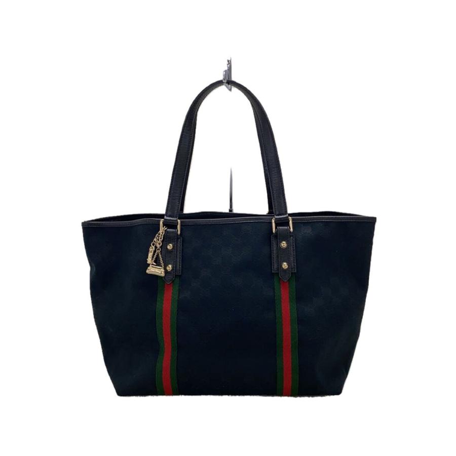 GUCCI◇GUCCI グッチ トートバッグ/キャンバス/BLK/139260 : セカンド