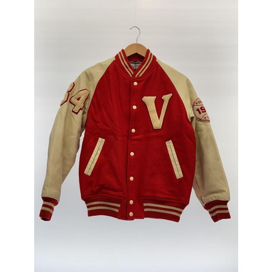 VOX◇スタジャン/M/ウール/RED/JA-26803/袖牛革切り替え : セカンド