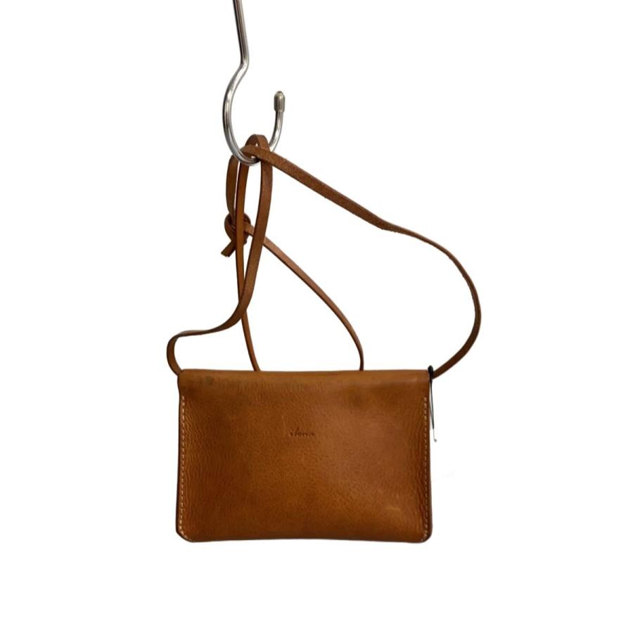 ibona/ペティポーチ/ショルダーバッグ/レザー/CML/無地 : セカンド