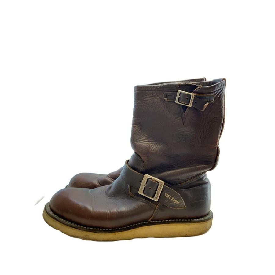 RED WING◇tmt別注/ソール減り/エンジニアブーツ/US9.5/BRW/レザー