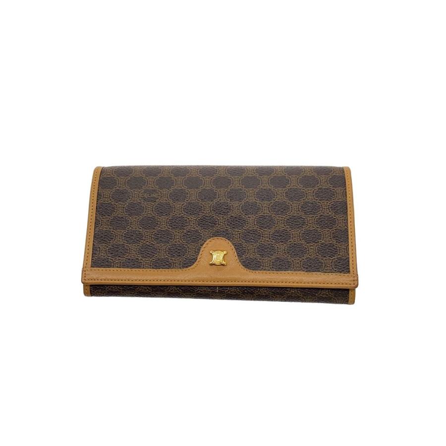 CELINE◇オールドセリーヌ/マカダム柄/トリオンフ金具/2つ折り財布