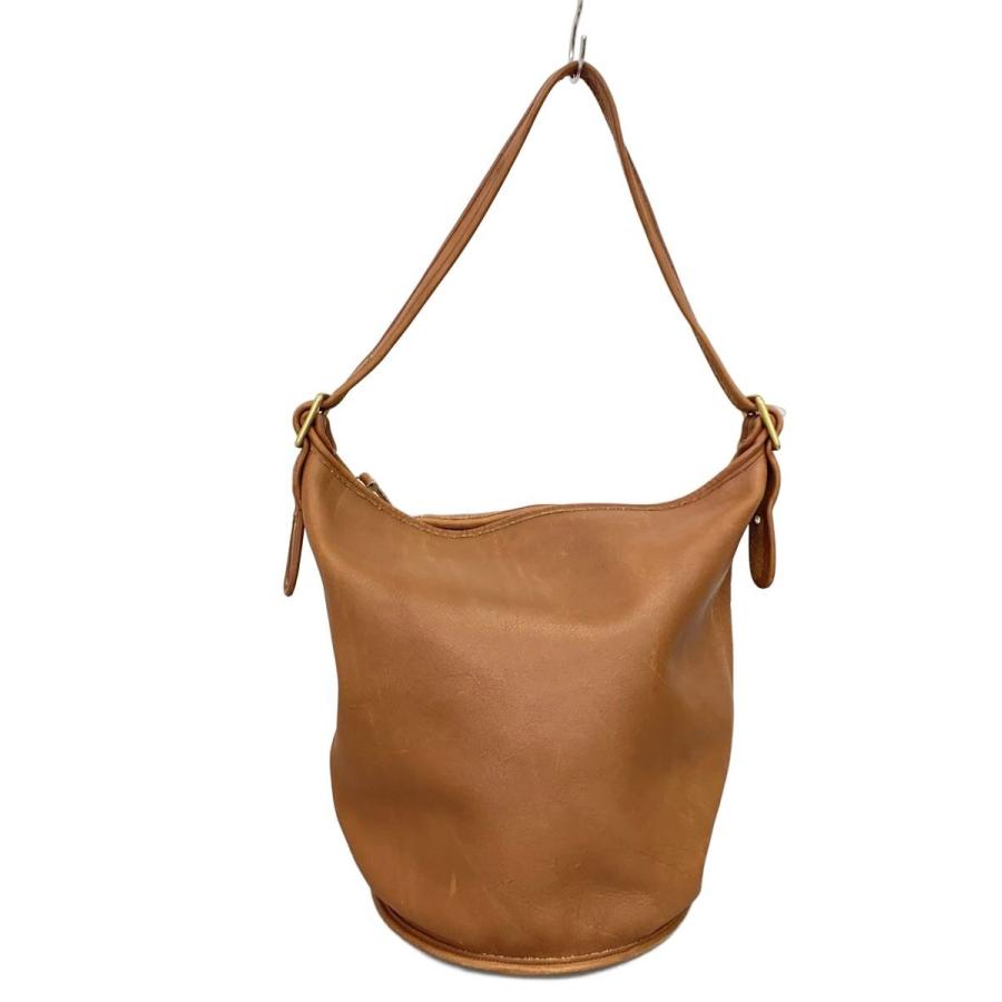 COACH◇オールドコーチ/バケツ大ショルダーバッグ/レザー/CML/9085