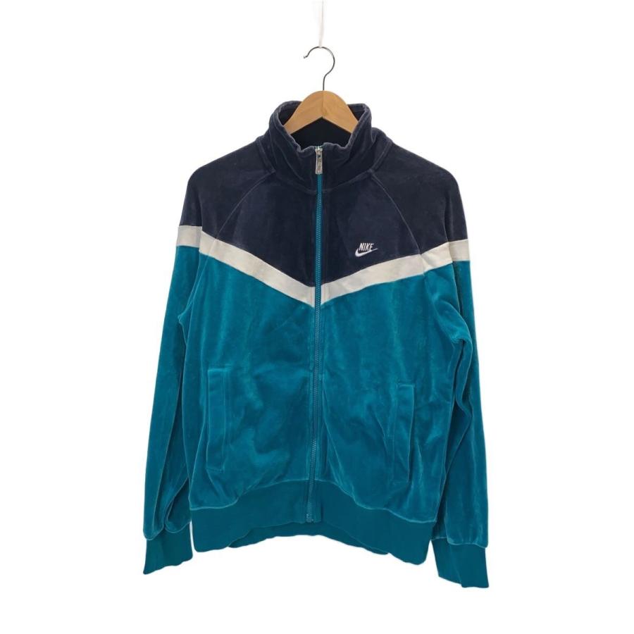 NIKE◇ベロアトラックジャケット/L/ポリエステル/BLU : セカンド