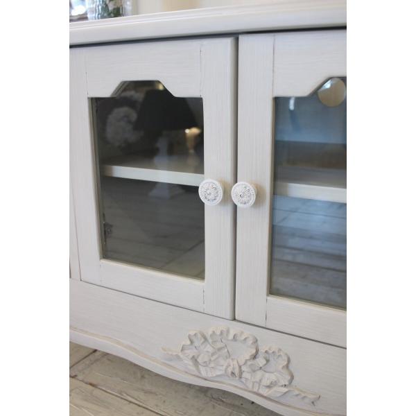 テレビボード テレビ台 120cm 猫脚 洋風 ヨーロピアン 白家具