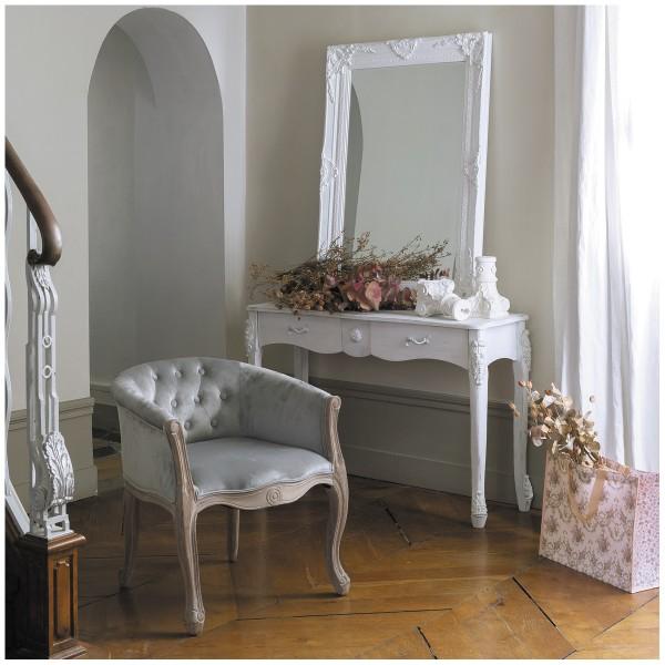 アームソファ ベロア グレー フランス 家具 アームチェア マチルドエム