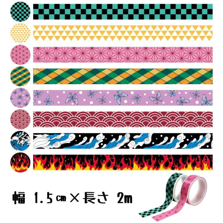 和柄 マスキングテープ 8柄 各1個セット マステ : カタヤマ店 - 通販