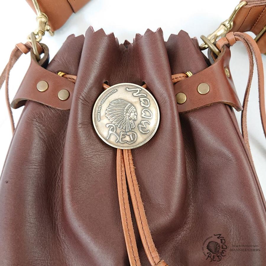 REDMOON（レッドムーン） ショルダーバッグ 巾着 グローブレザー 本革