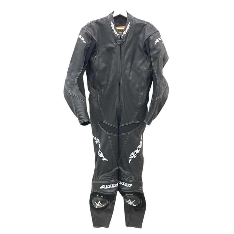 SPOON スプーン MFJ公認 革ツナギ レーシングスーツ ブラック系 3L