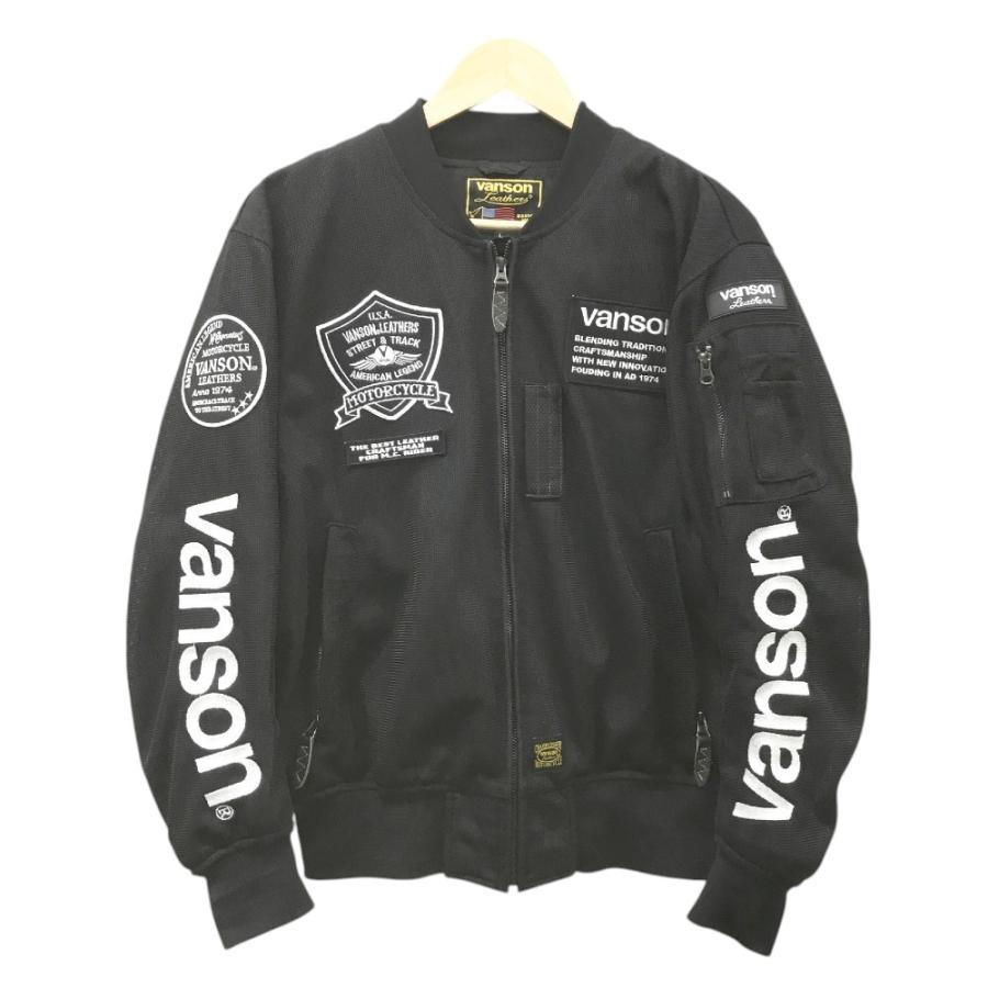 VANSON バンソン VS231S-BW メッシュジャケット ブラック系 L バイク