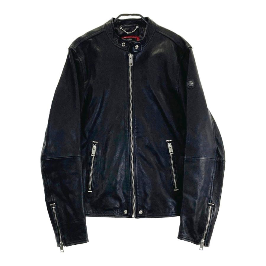 DIESEL ディーゼル レザー シングルライダースジャケット ブラック系 L