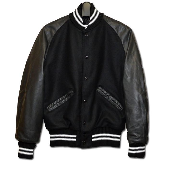 DeLong（デロング） ブラック/ブラック ラグラン袖 無地 DeLONG AWARD