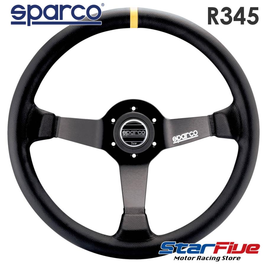 sparco スパルコ ステアリング R345 レザー LEATHER 350mm DEEP63mm