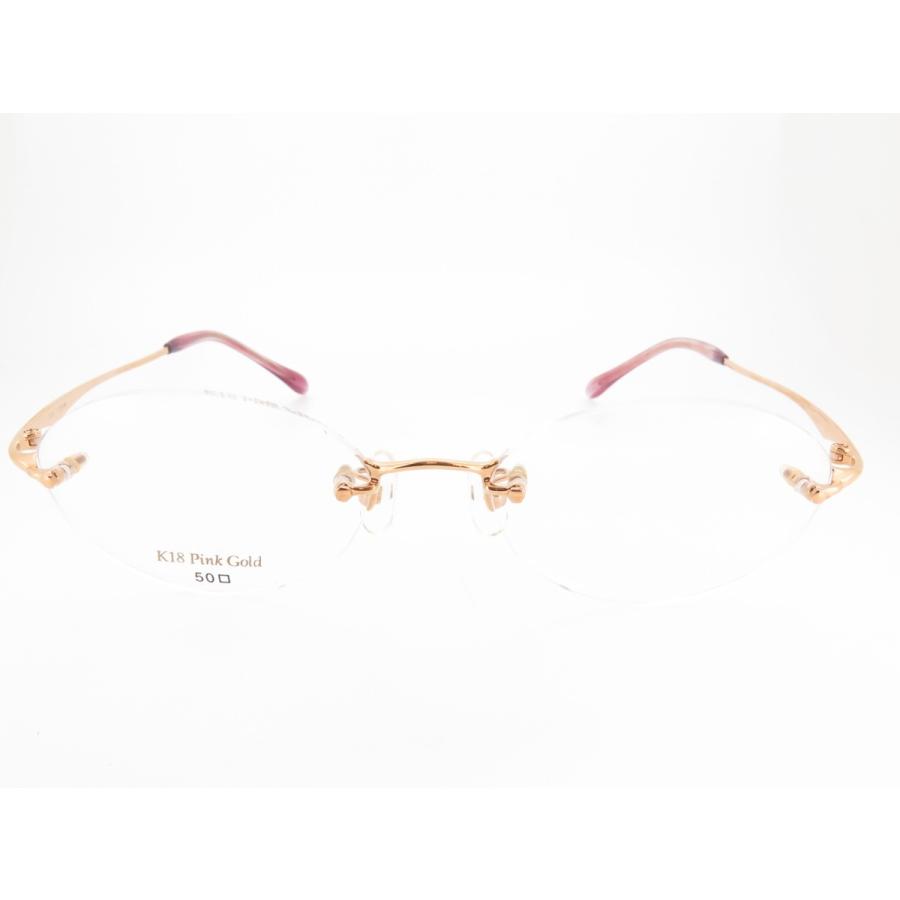 金無垢 K18PG ピンクゴールド レディース 縁なし SK128P : メガネSHOP