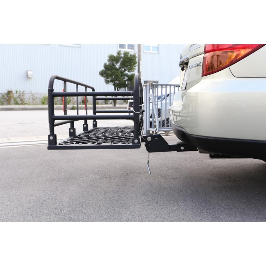 ヒッチキャリアカーゴ アルミ製 折り畳み式 ブラック 軽量 C05 1200