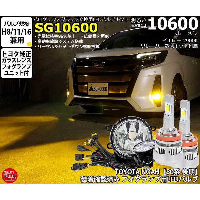 爆買 トヨタ ノア (80系 後期) 対応 LED SG10600 ガラスレンズ