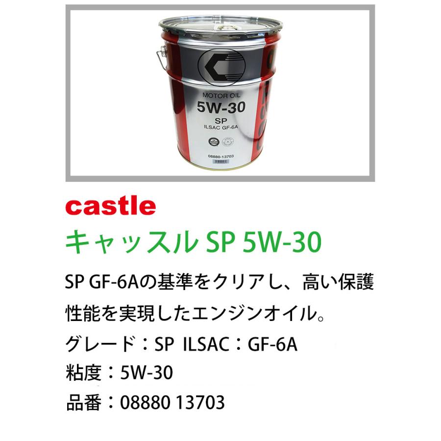 トヨタ（TOYOTA） キャッスル エンジンオイル SP 5W-30 20L ILSAC GF