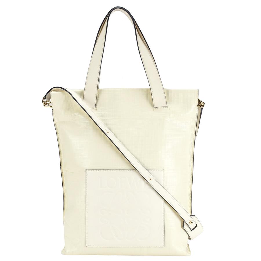 LOEWE（ロエベ） LOEWE 2way トートバッグ 330.17 ホワイト 白 レザー