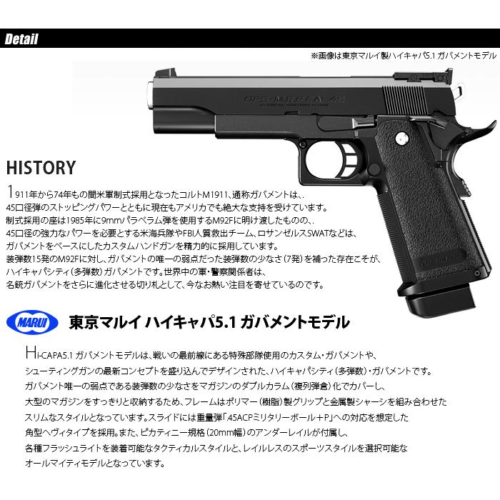 MARUI(東京マルイ) Hi-CAPA 5.1 ハイキャパ ガバメントモデル 【ガス