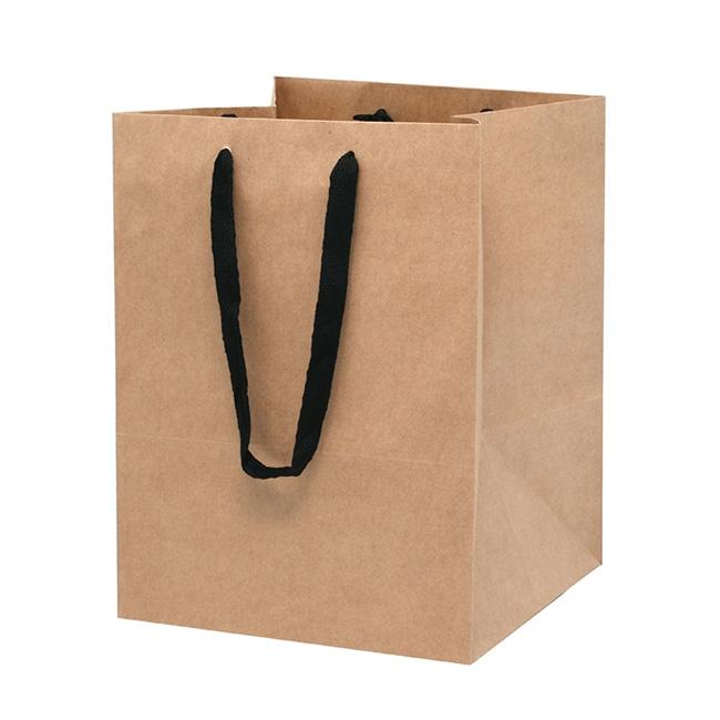 手提げ紙袋 フルールバッグ 30-30 未晒無地 (巾300 マチ300 高さ400