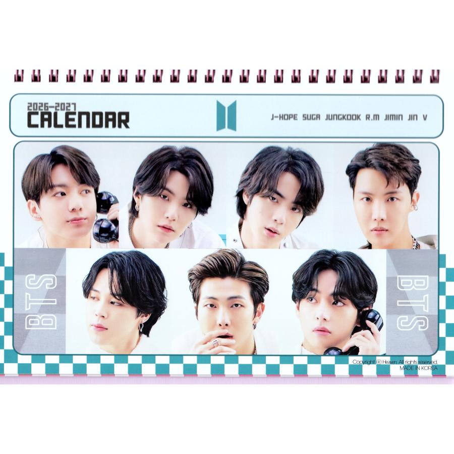 BTS グッズ 卓上 カレンダー (写真集) 2026~2027年 (2年分) +