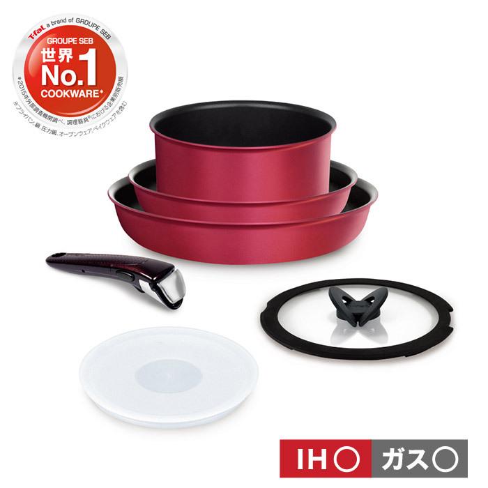 インジニオ・ネオ ティファール フライパン 6点セット t-fal IHルビー