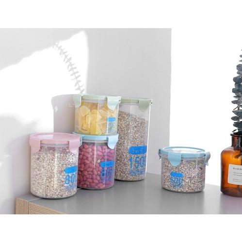 食品保存容器 プラスチック 密封 4点セット 4サイズ キッチン お菓子