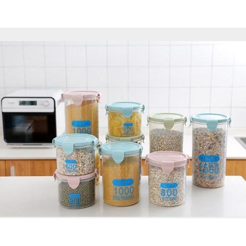 食品保存容器 プラスチック 密封 4点セット 4サイズ キッチン お菓子