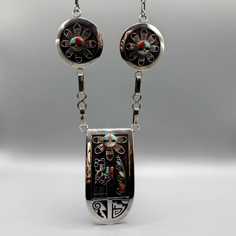 希少！ネックレス ズニ族 ホピ族 インディアンジュエリー/シルバー