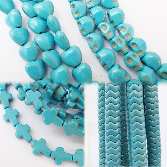 49.ターコイズ メキシコモチーフ ビーズ まとめ売り トルコ石