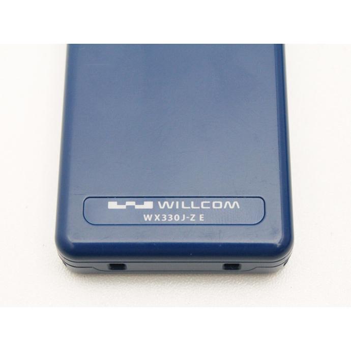 ウィルコム PHS 電話機 WILLCOM WX330J-Z E ブルー 電池パック 社外製